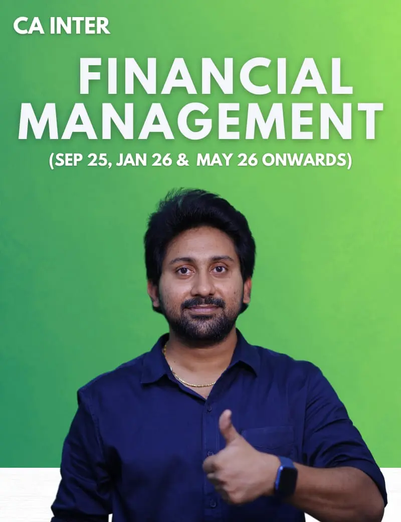 CA Inter Financial Management by CA Koushik Mukhesh